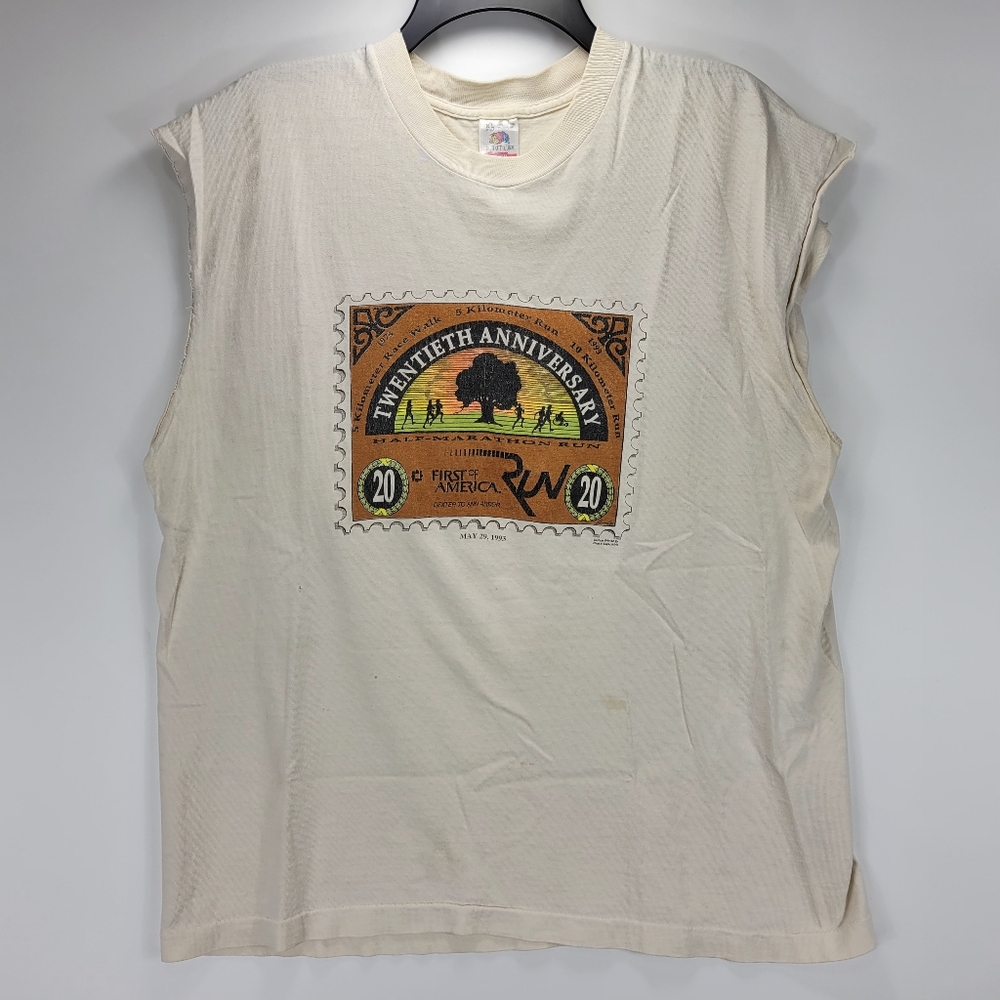 Dexter To Ann Arbor Michigan Marathon Run Athletic Thrashed Vintage Shirt Men XL